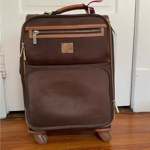 Diane von Furstenberg (DVF) Brown Roller Suitcase Carry-On Bag